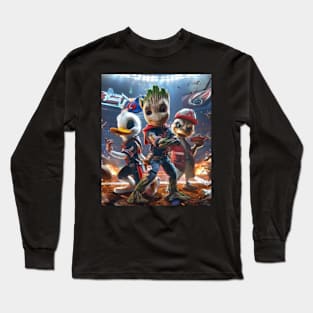 Groot Vs Atlanta Braves Tree Trunk Triumph Long Sleeve T-Shirt